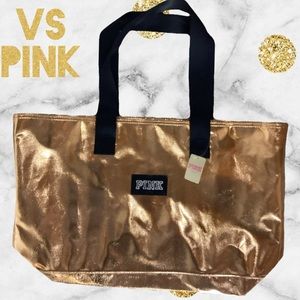 🆕VS PINK Metallic Tote Bag